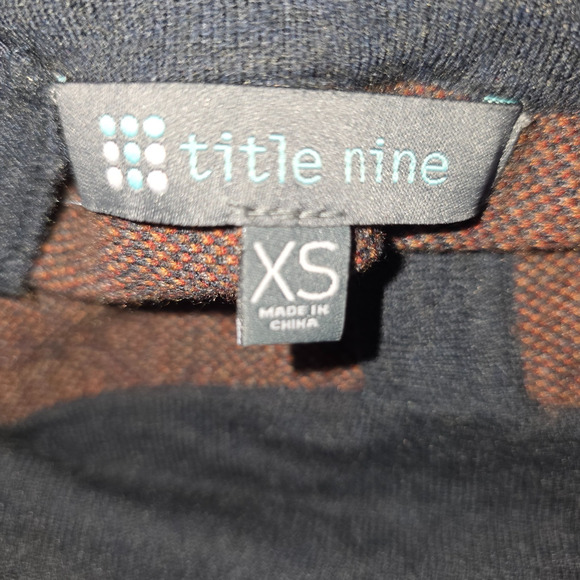 Title Nine Skirt Merino Wool Blend Knit Houndstooth Brown Size XS Casual Preppy - Picture 8 of 9